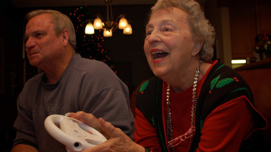 Seniors playing Wii