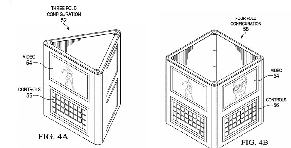 Dell patent reveals foldable device with up to four displays