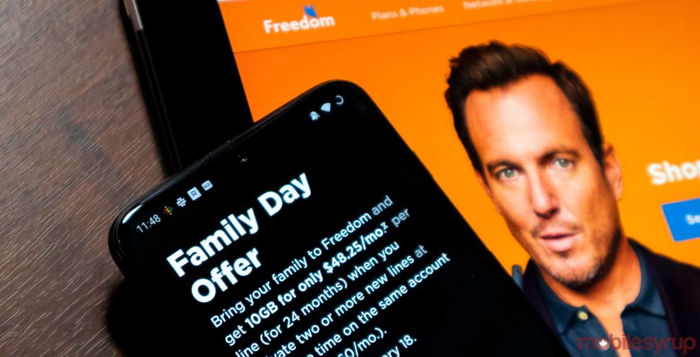 Freedom Mobile’s Family Day deal drops the price of 10GB family plans