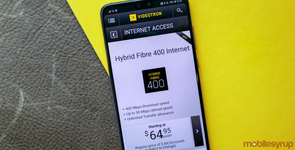 Vidéotron now offers unlimited internet at 400Mbps for $65