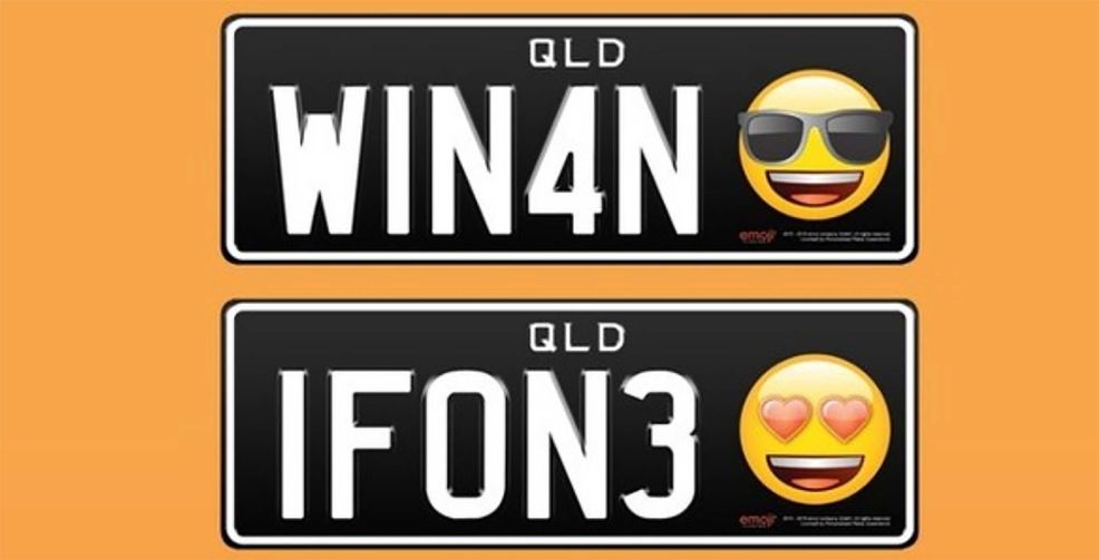 Emoji license plates
