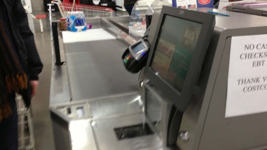 self-checkout kiosk