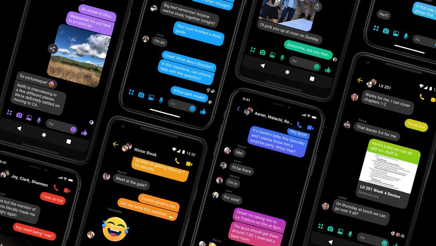 Facebook Messenger dark mode