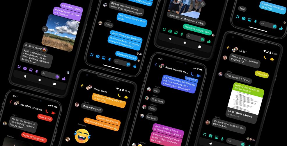 Facebook Messenger dark mode