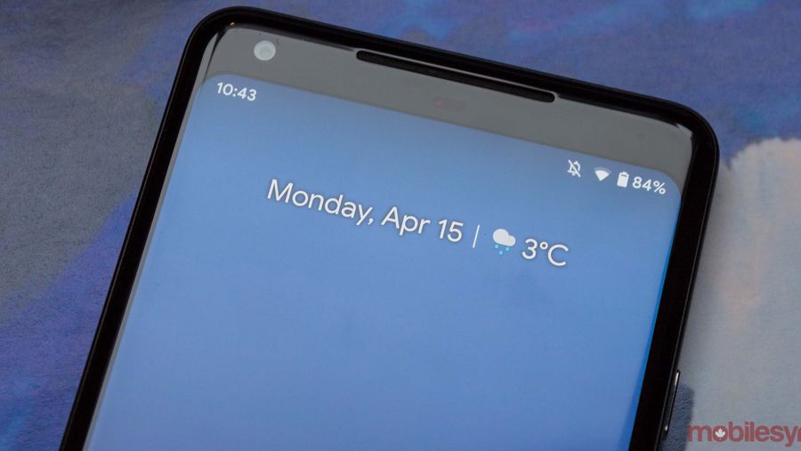 Pixel Launcher At a Glance widget