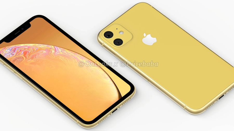 2019 iPhone XR in yellow render