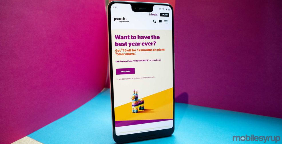 Koodo offering $10 off every plan over $50 for a year with promo code
