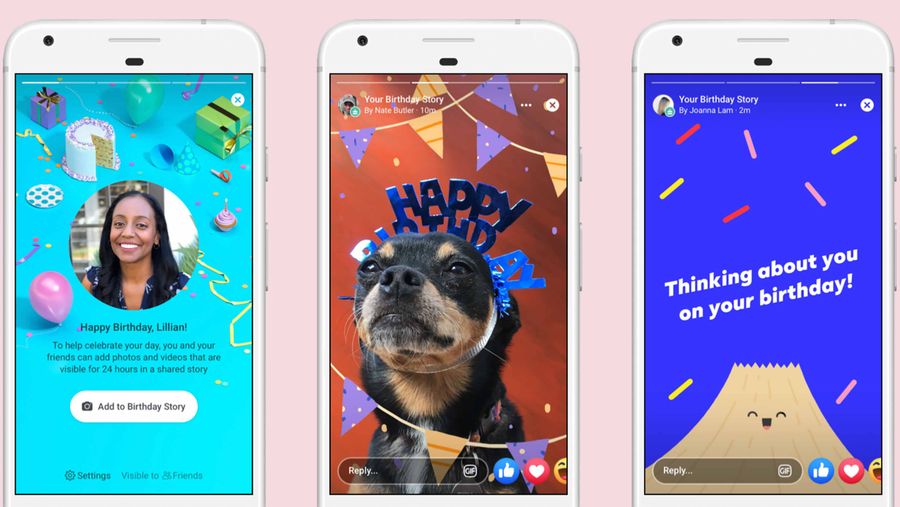 Facebook Stories bday wishes
