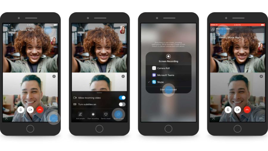 Skype screen sharing on mobile