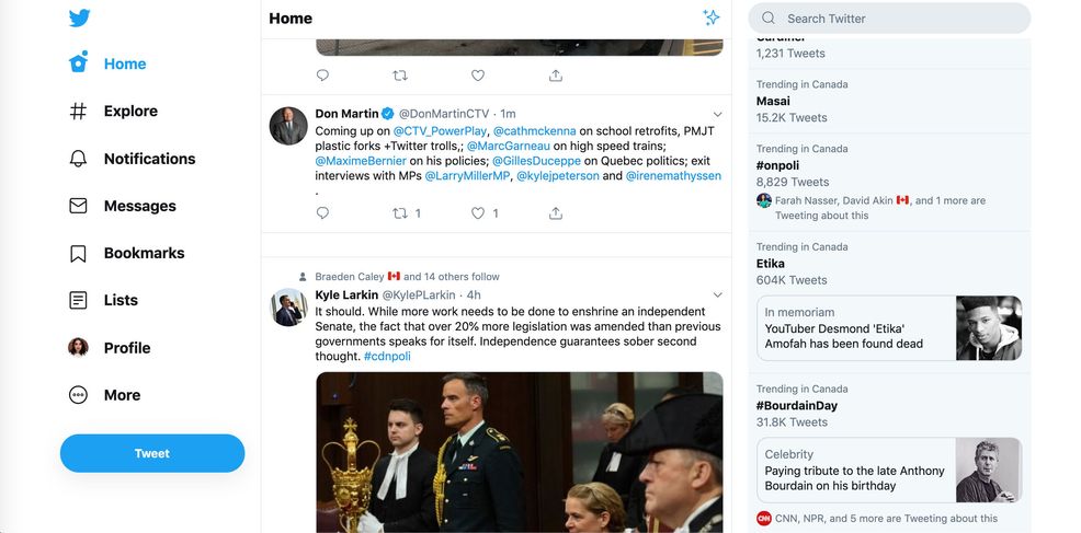 Twitter is testing a new desktop user interface
