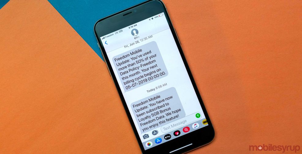 Freedom Mobile offering some customers 5GB of free monthly data