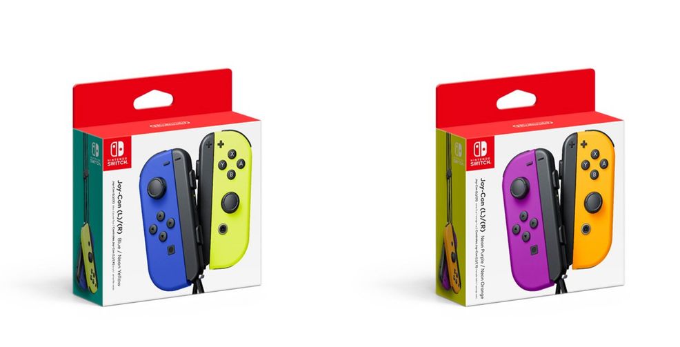 Nintendo launches new Joy-Con colours, blue/neon yellow and purple/neon orange