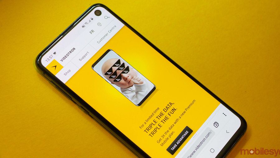 Videotron triple data