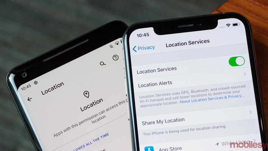Android 10, iOS 13 location settings