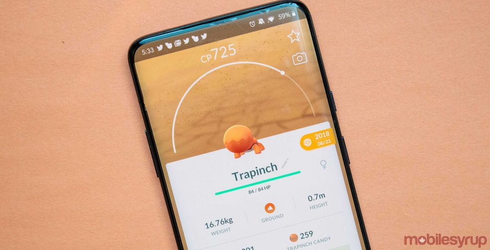The October Pokémon Go Community Day features Trapinch