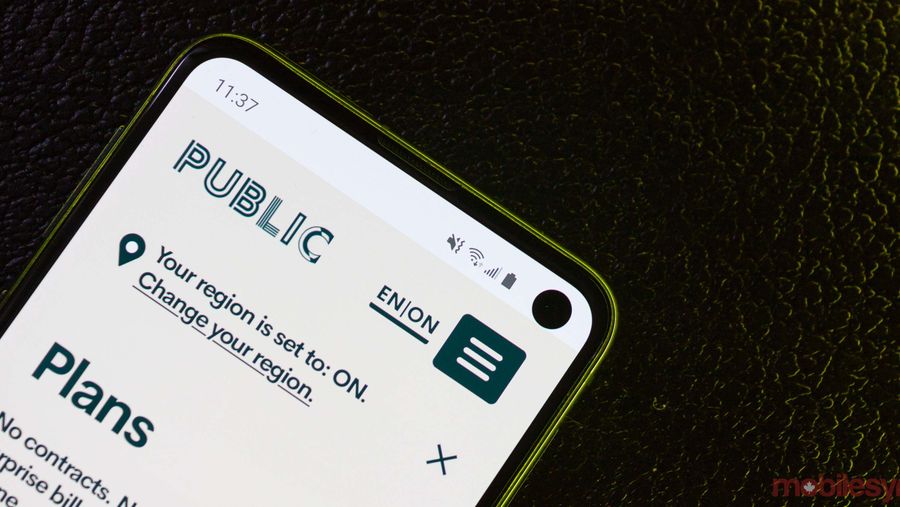 Public Mobile website