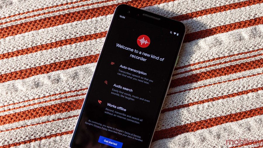 Pixel 4 Recorder app
