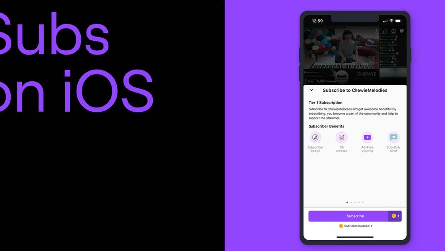 Twitch sub iOS