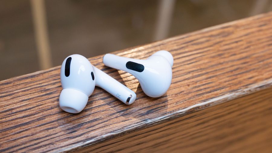 AirPods Pro on railing