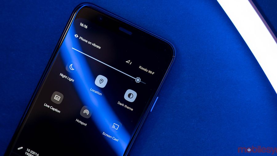 Android 10 dark mode
