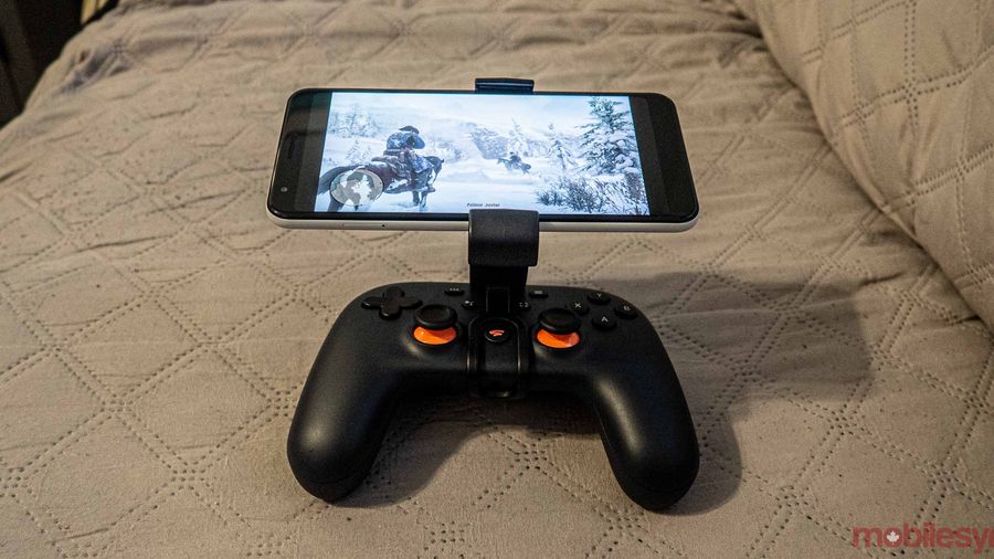 Google Stadia controller mount