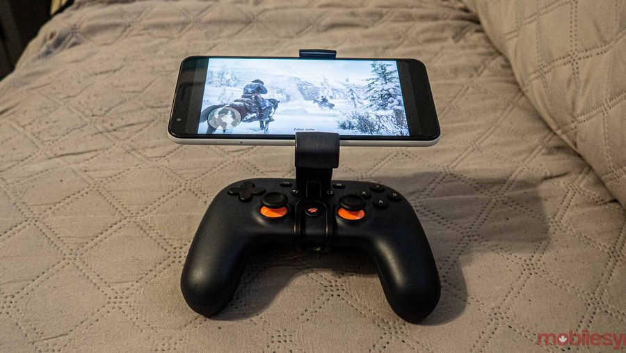 Google Stadia controller mount