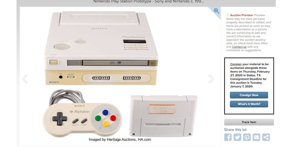 Prototype ‘Nintendo Play Station’ goes up for auction in February