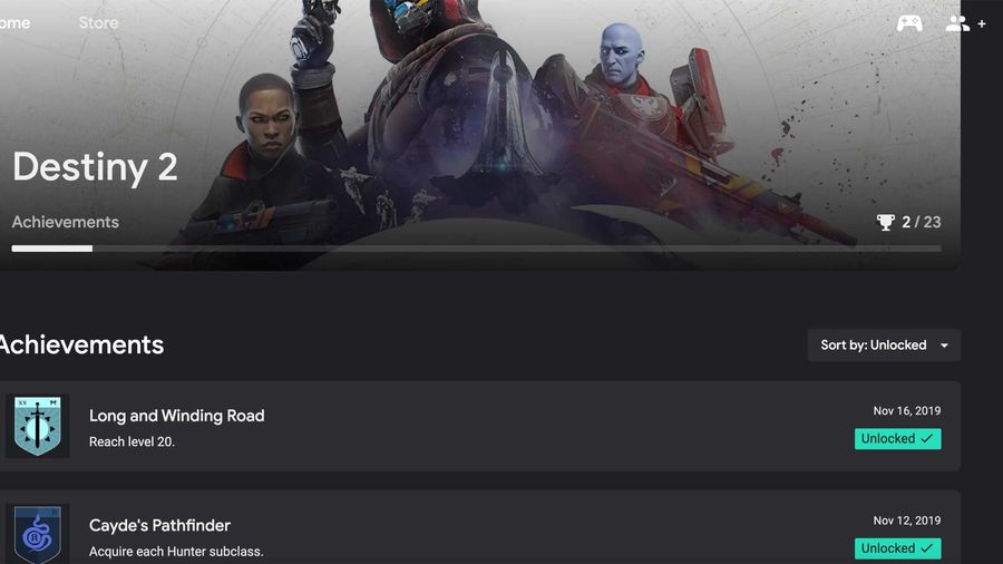 Google Stadia game achievements