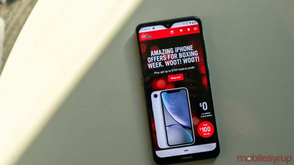 Save $100 online with two-year plans at Virgin Mobile for Boxing Week