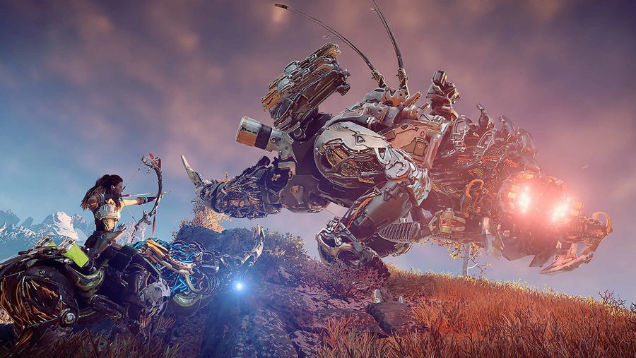 Horizon Zero Dawn Aloy vs. mech