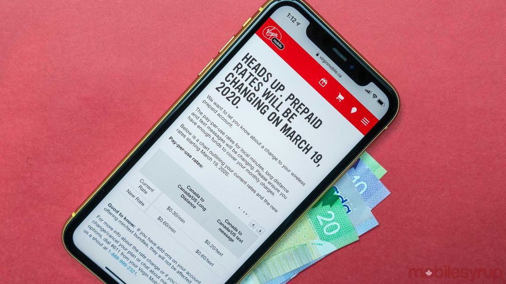 Virgin Mobile doubling prepaid rate charges on March 19th