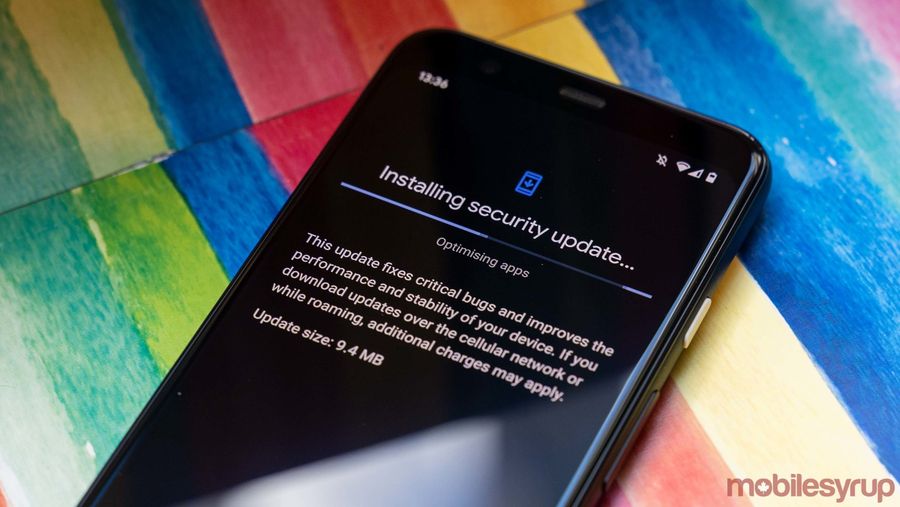 Pixel 4 downloading security patch