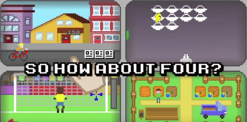 Quadracade coming to iOS, lets you play four retro-inspired games at once