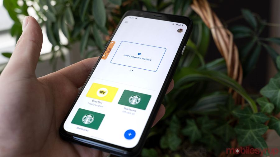 Google Pay interface