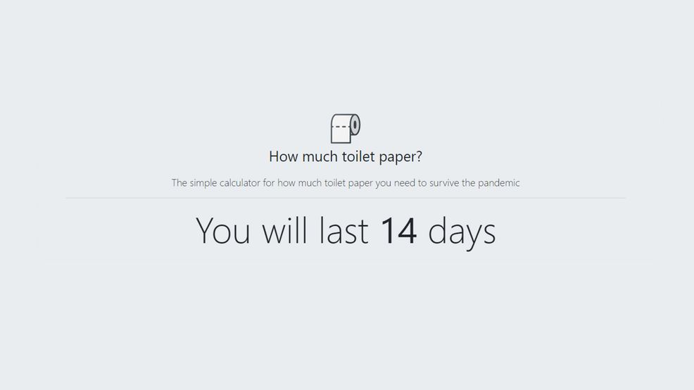 New online tool estimates how long your toilet paper supply will last