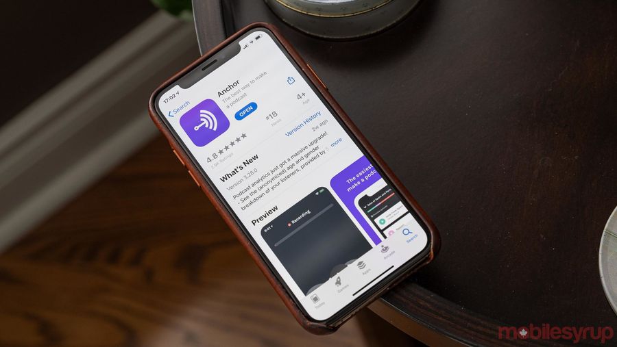 Anchor app on iOS