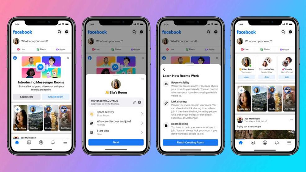 Facebook launches 50 person video chat Messenger Rooms