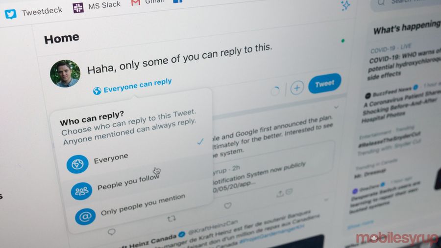 Twitter replies