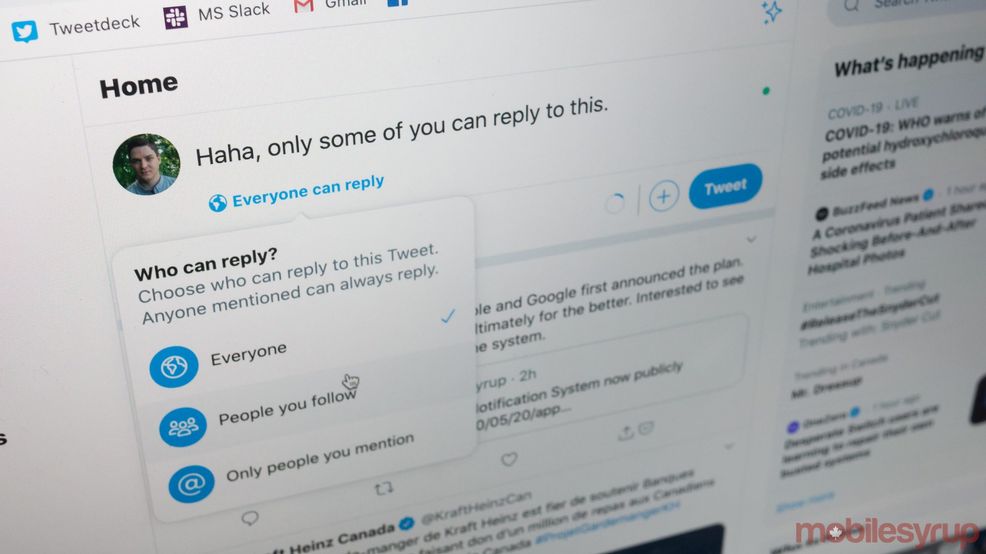 Twitter replies