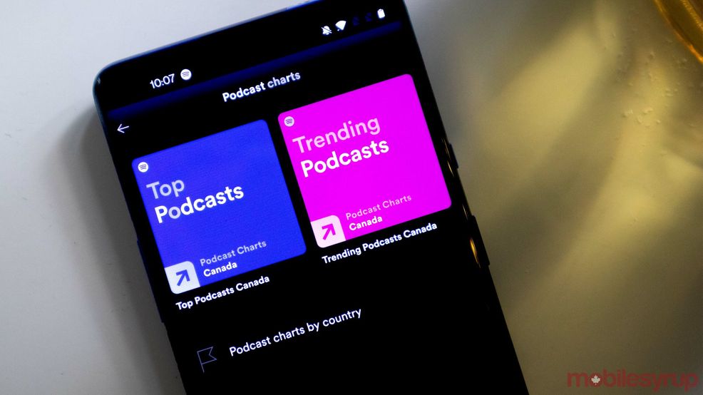 Spotify launches two podcast charts in Canada
