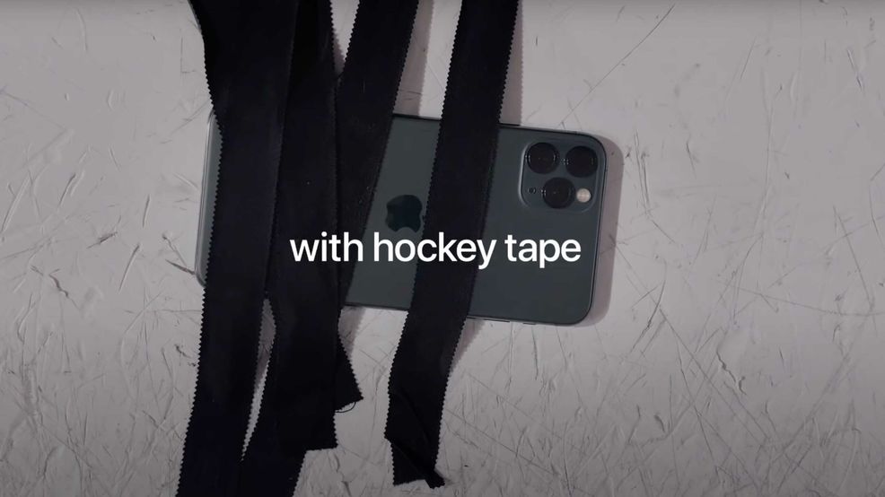 Latest Shot on iPhone ad features hockey players