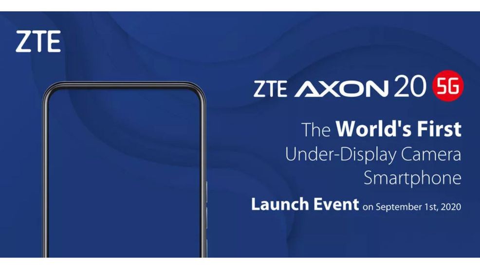 ZTE to unveil Axon 20 5G with in-display camera on September 1