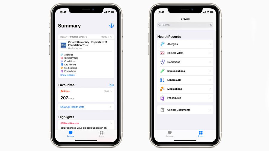 Apple Health Records app