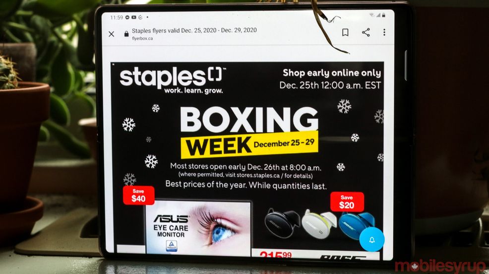 Staples’ Boxing Week sale starts December 25