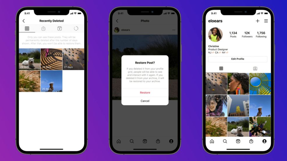 Instagram launches new feature to restore deleted content