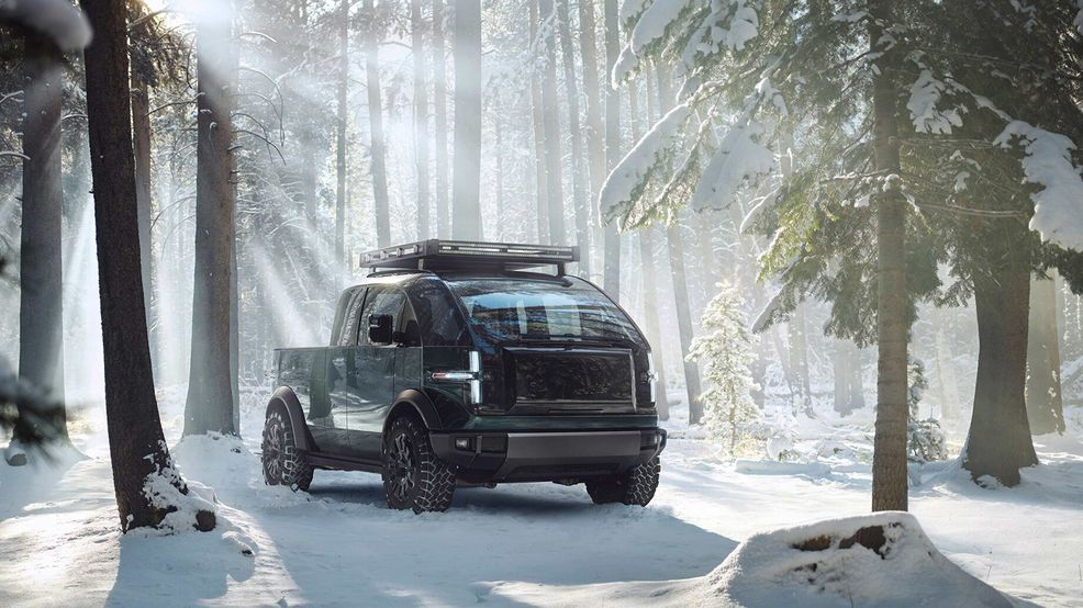 Canoo joins the EV truck race with new rounded truck design