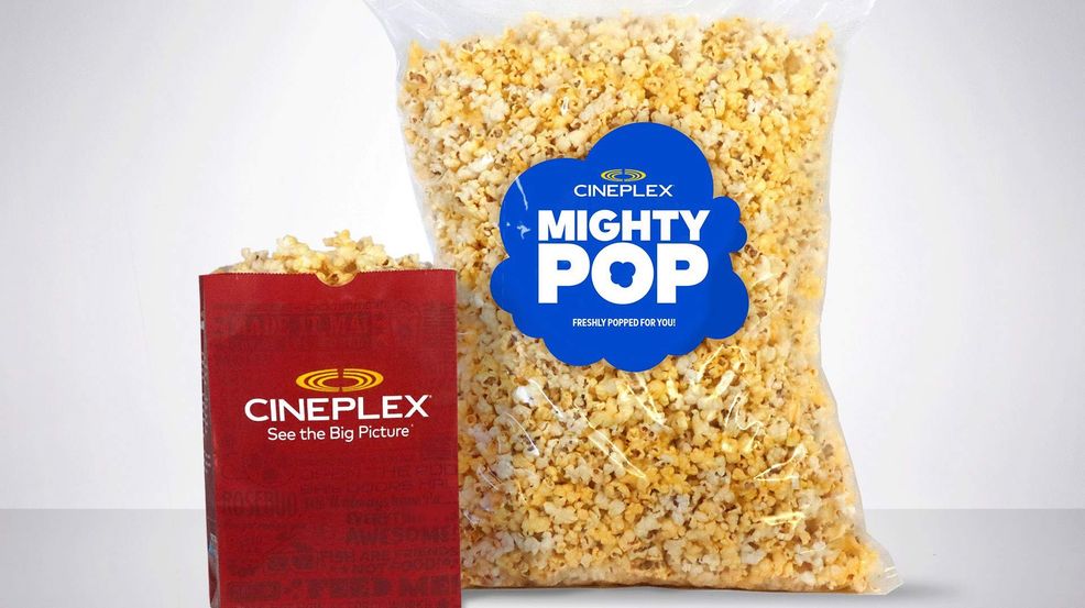 Cineplex’s Mighty Pop is the size of five large bags of popcorn