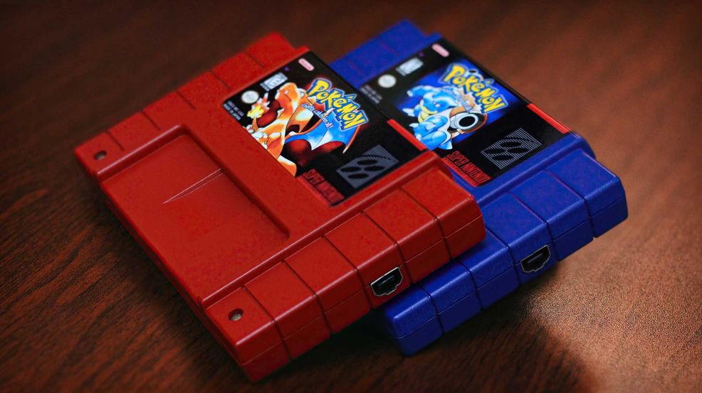 Redditor shares photos of custom SNES Pokémon Red and Blue cartridges