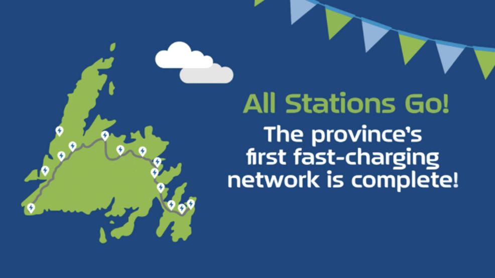 Newfoundland and Labrador’s 14-station EV charging network now online
