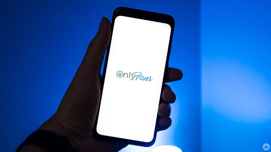 OnlyFans logo on a smartphone